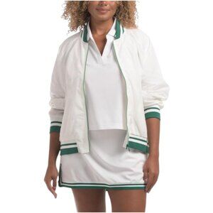NANETTE LEPORE Rib Trim Woven Bomber Jacket